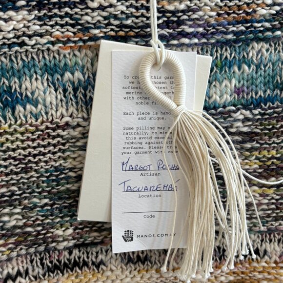 NWT Ulla Johnson Zenna Sleeveless Knit Sweater Multicolor Handcrafted Size M/L - Picture 7 of 10